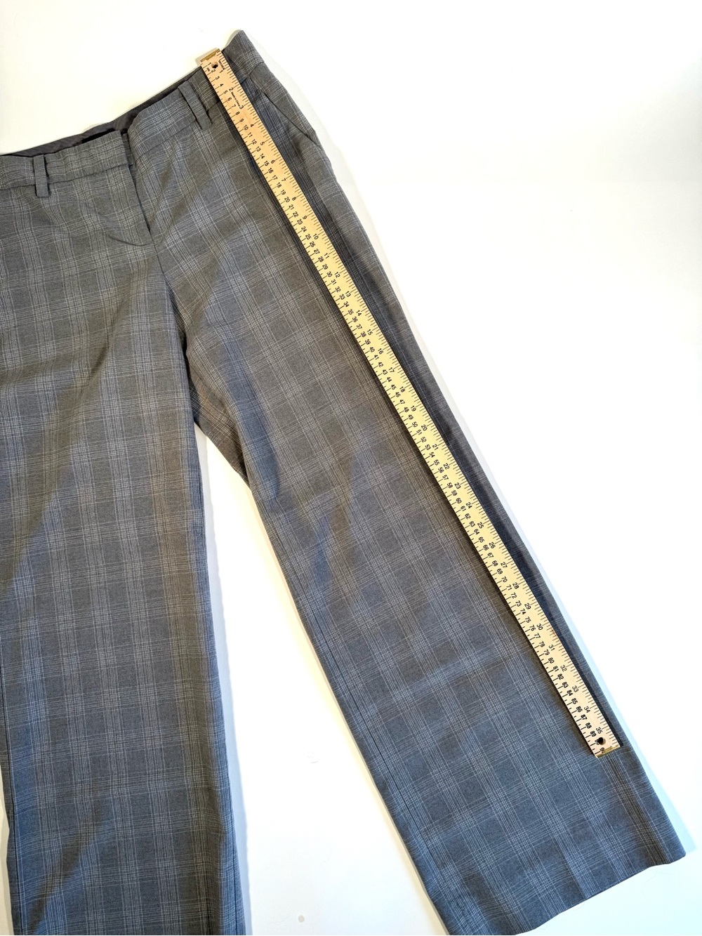 The Limited Grey Glen Plaid Wide Leg Trousers Dress Pants Career Workwear Sz 10 - Picture 8 of 9
